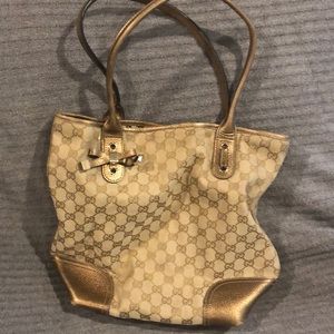 Gucci gold shoulder bag